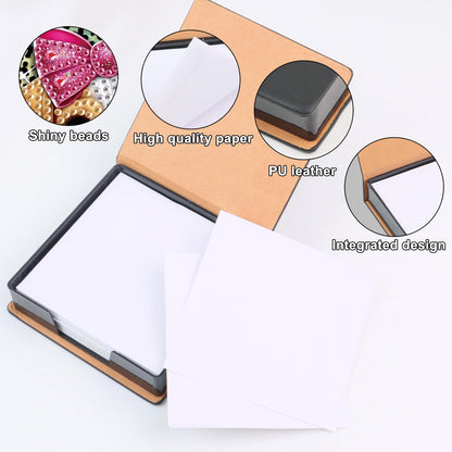 Formeydemi 2 pcs Dog Diamond Painting Kit Note Box,Animal Memo Paper Storage Box Diamond Art,Sticky Note Holder Diamond Art,Diamond Painting Memo Pad For Office Desk. (Animal)