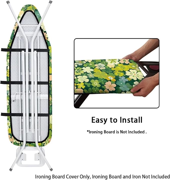 Heavy Duty Ironing Board Cover and Pad Thick Stain Resistant Padding Scorch &