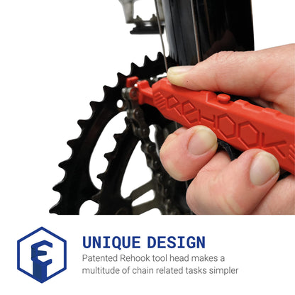 Rehook Colour - Get Your Chain Back on Your Bike in 3 Seconds. Without The Mess - Perfect Xmas Stocking Filler RED