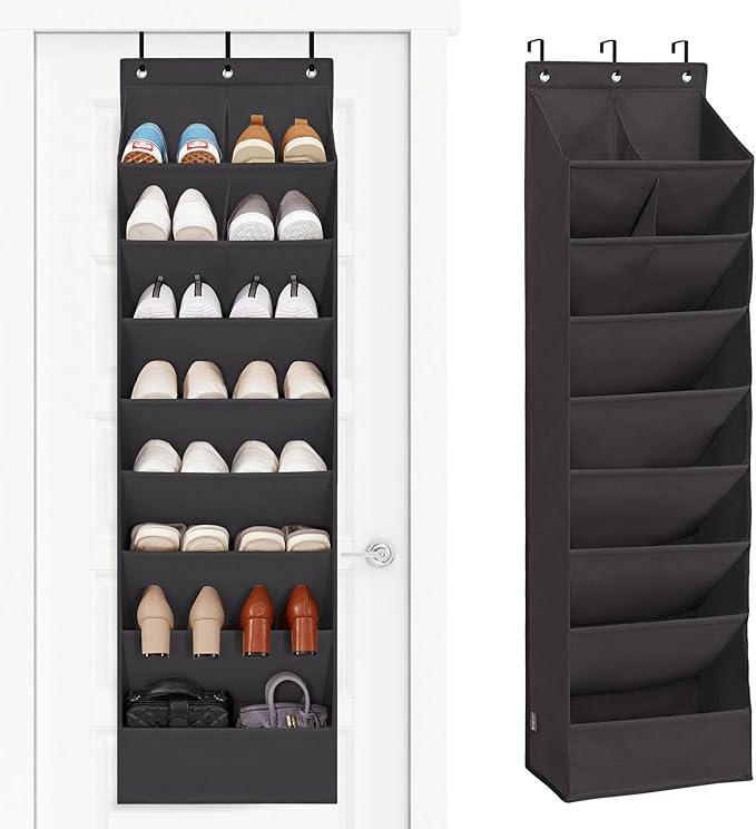 STORAGE MANIAC Over the Door Shoe Organizer Heavy-Duty Large Deep Pocket