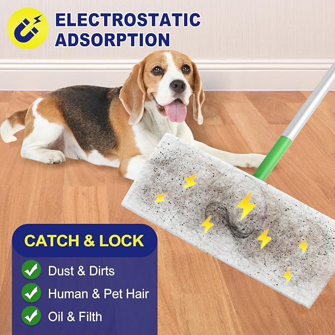 Orighty Dry Sweeping Cloths, Mop Pads Refills Compatible