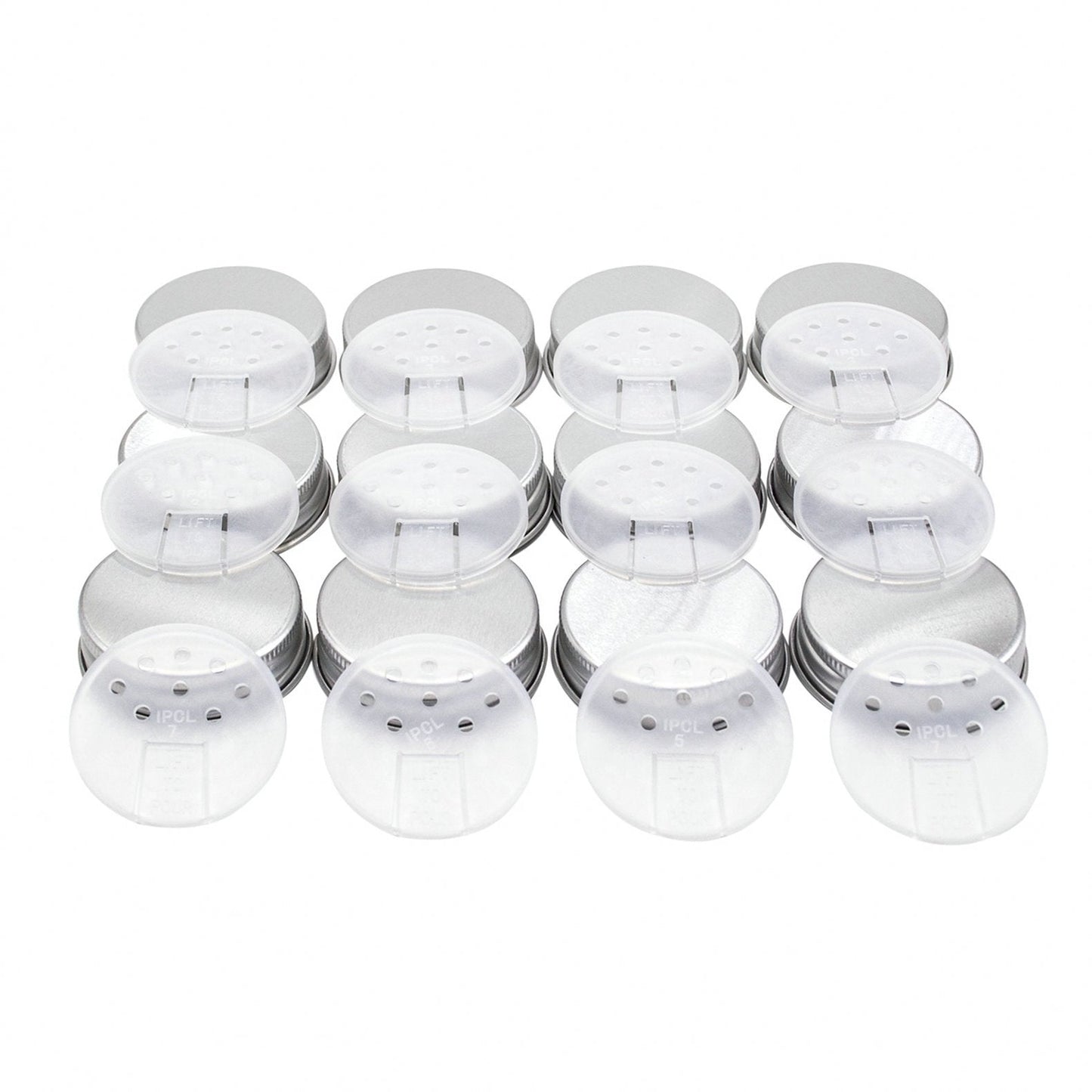 A Pack 4oz 120ml square spice jar with silver lid shakers and labels