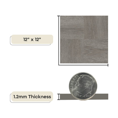 Tivoli Self Adhesive Vinyl Floor Tiles, 45 Tiles - 12" x 12", Light Oak Plank-Look - Peel & Stick, DIY Flooring for Kitchen, Dining Room, Bedrooms, Basements & Bathrooms by Achim Home Decor