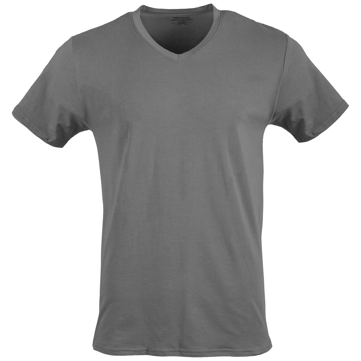 Gildan Men's V-Neck T-Shirts, Multipack, Style G1103, Black/Sport Grey/Charcoal/Military Green (5-Pack), Small