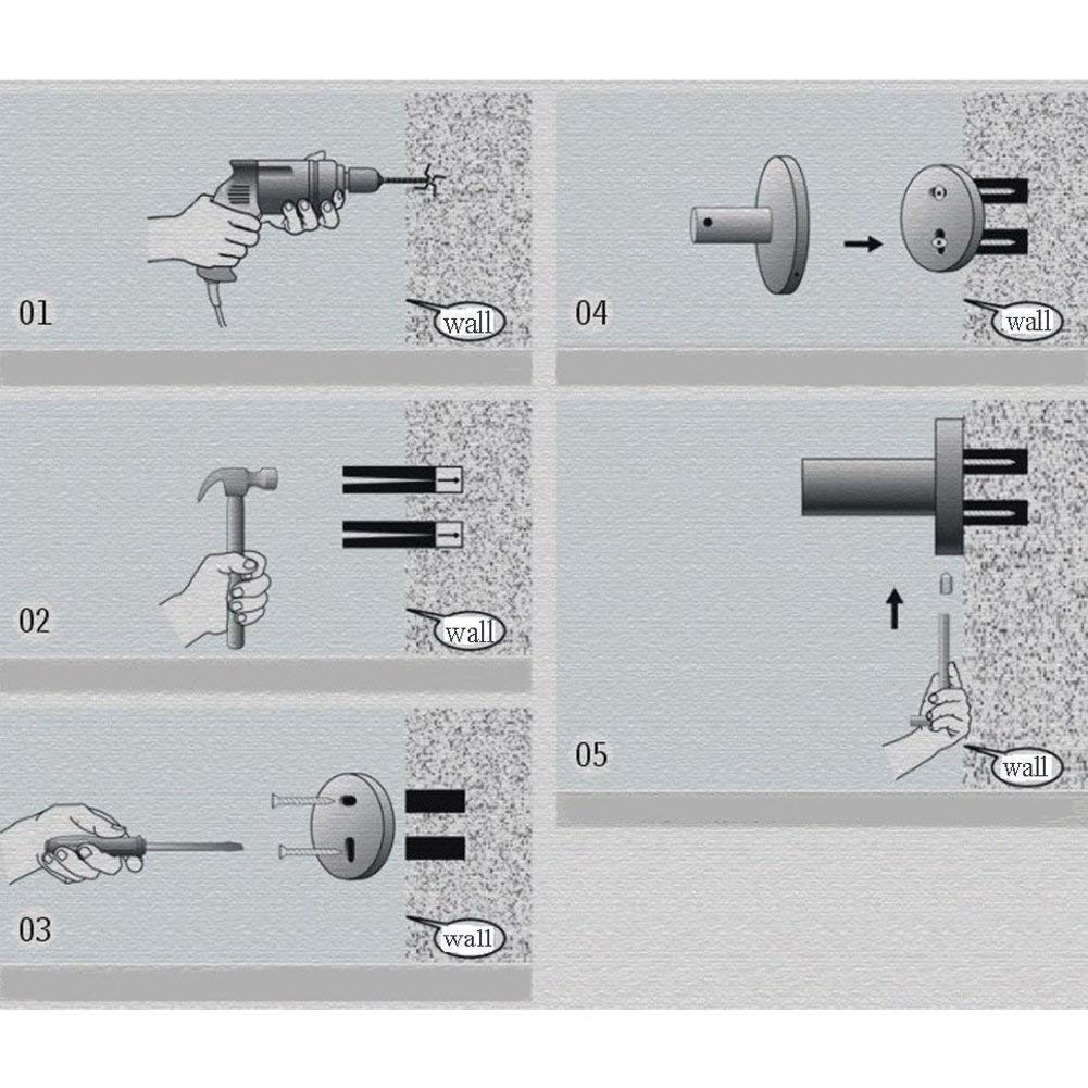 Toothbrush Holder Wall Mounted with Satined Cup with Chrome-Plated Holder,Metal Stainless Steel