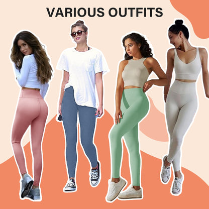 DDOBB 3 Pack Leggings for Women High Waisted Black Leggings Tummy Control Stretchy Pants Trousers for Gym Fitness Yoga Running Regular&Plus Size(B-Black*3)