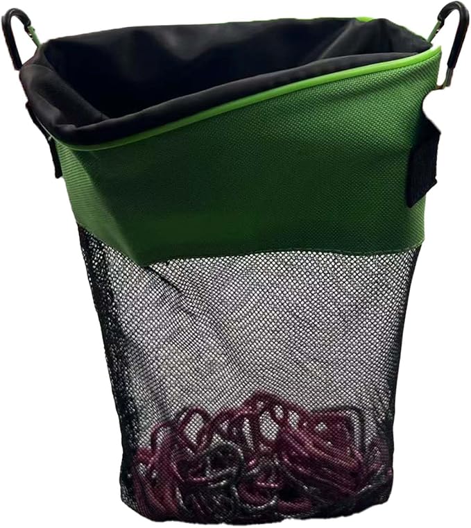 Mesh Clothespin Bag with Drawstring, Hanging Laundry Pin Storage Organizer
