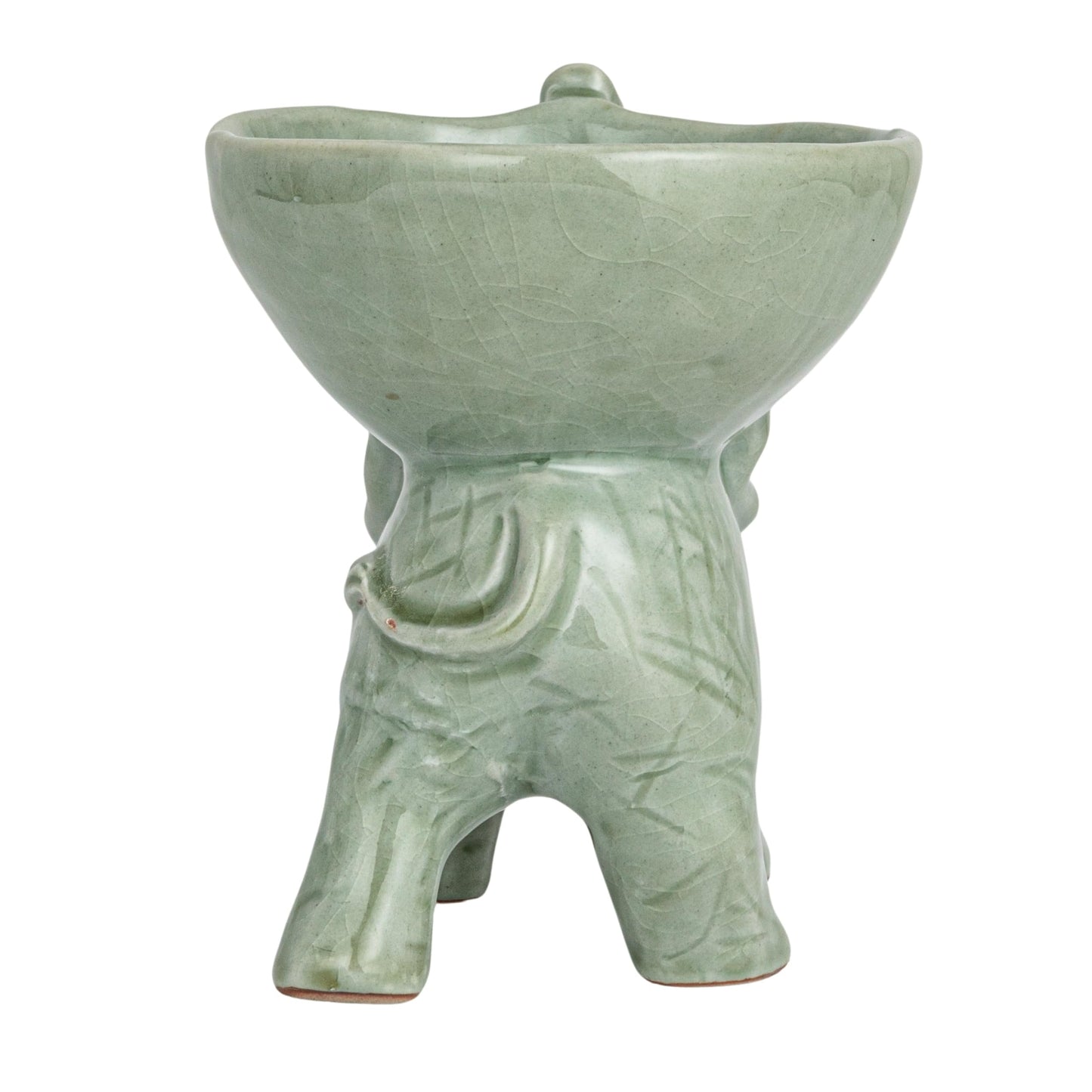 Creative Co-Op Majestic Stoneware Elephant Bowl, Grey
