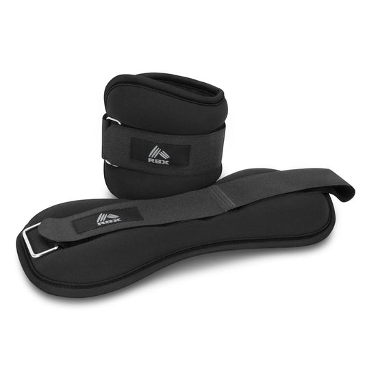 RBX 1LB Ankle & Wrist Weights for Women and Men - Velcro Straps Made for Jogging, Walking, Resistance Training, and Physical Therapy (Set of 2) - Soft Touch Material