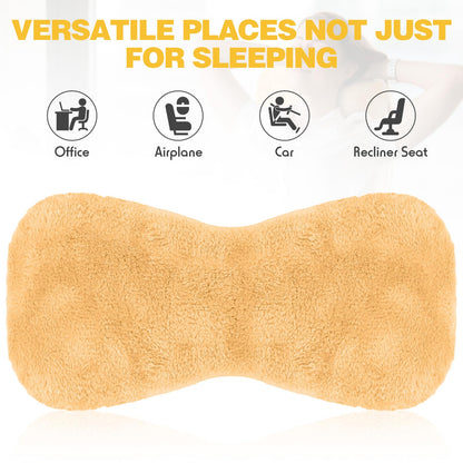 1 Pc Neck Pillow for Recliner Headrest Pillow Bone Shaped Chair Plush with Adjustable Strap Neck Support and Pain Relief Curve Head Cushion for Car Travel Airplane (Grey)