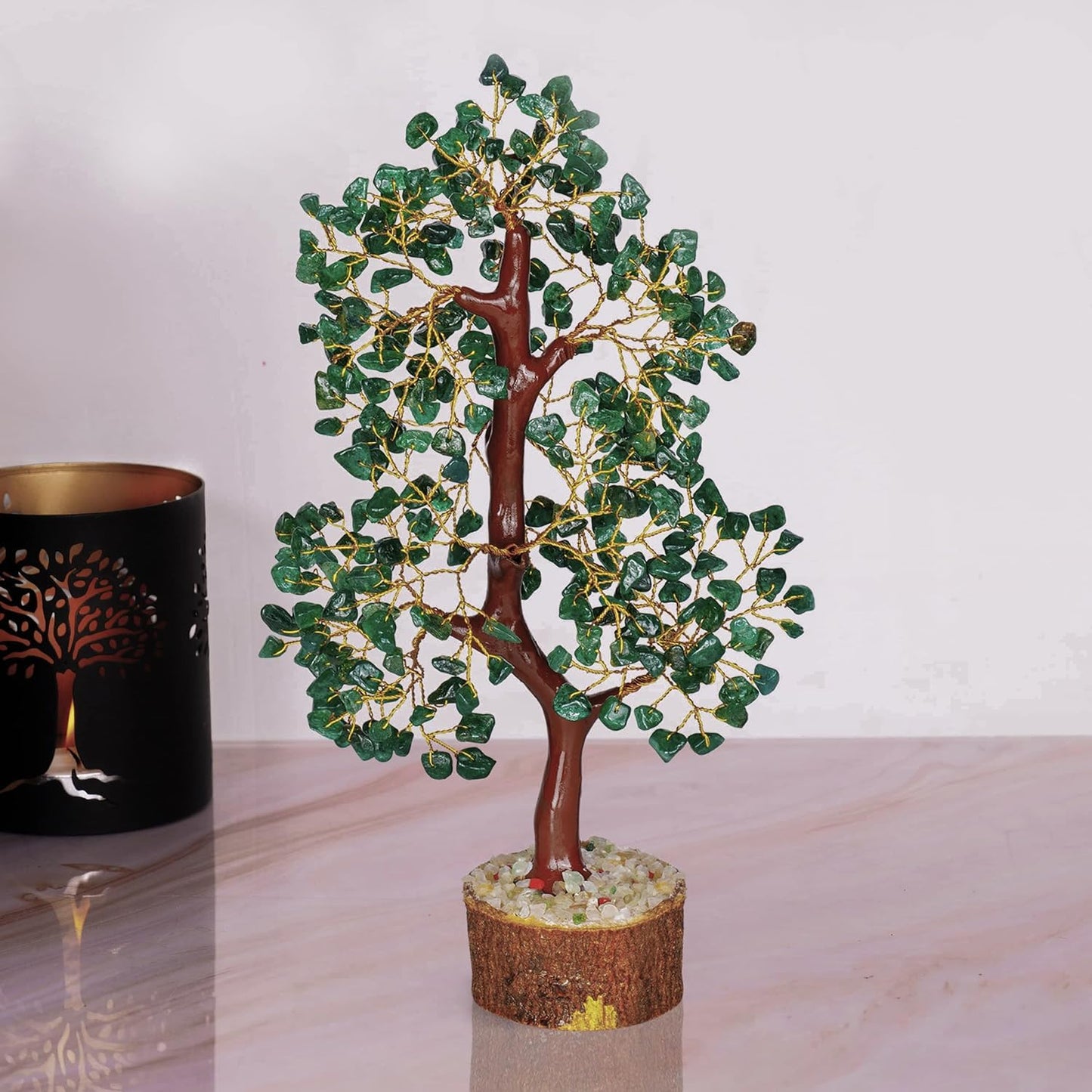 YATSKIA Green Aventurine Gemstone Tree, Crystal Tree of Life Decor, Congratulations Gifts for Women, Crystal Decor Gifts