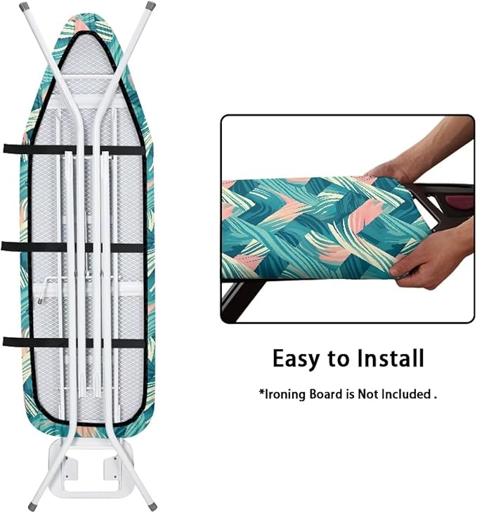 Spiral Stripe Ironing Board Cover, Swirl Line Elastic Edges Non-Slip Thick Iron