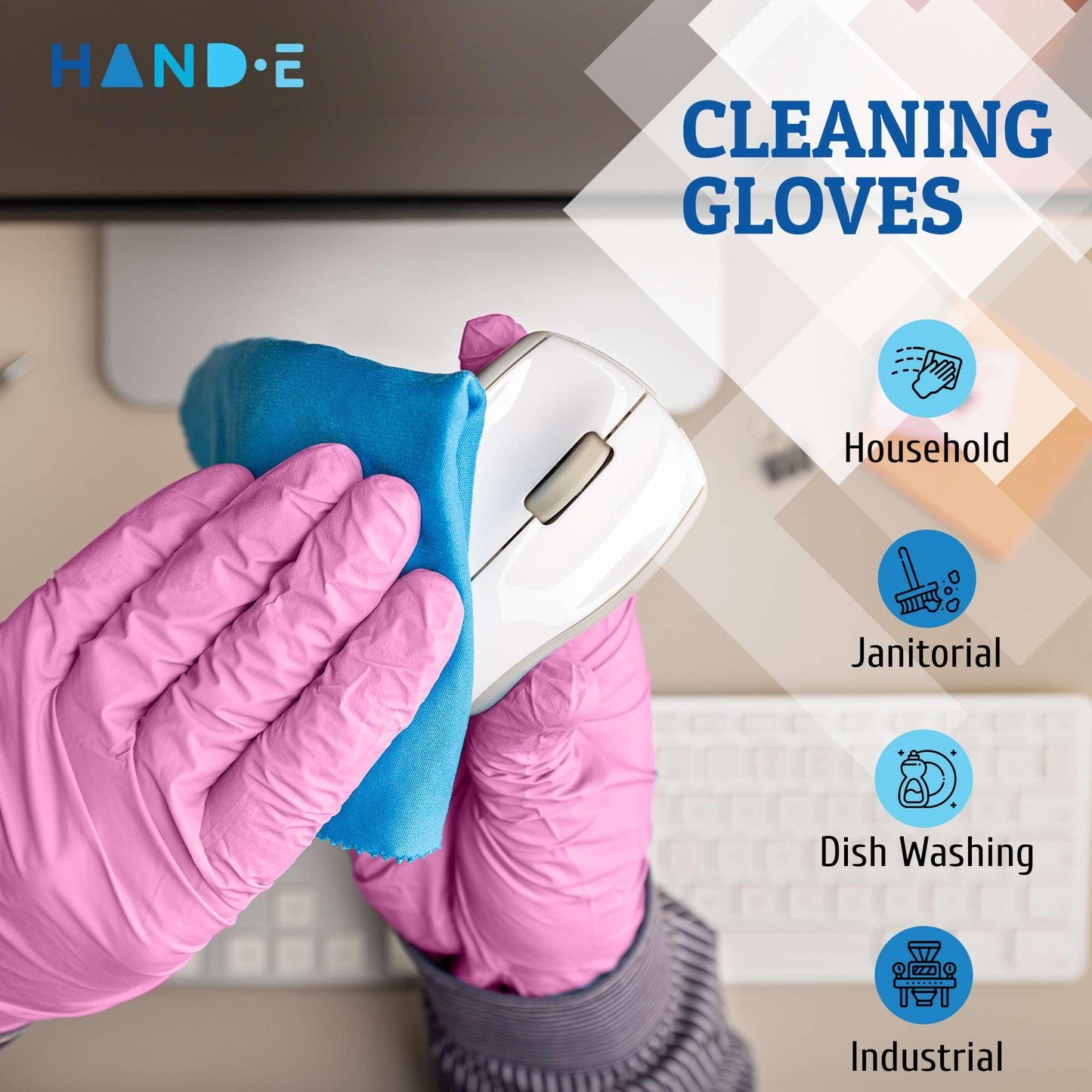Pink Nitrile Disposable Gloves Medium, 50 Count - Esthetician, Nail Tech, Microblading, Hair Dye & Stylist, Salon, Cleaning Gloves - Latex Free Gloves