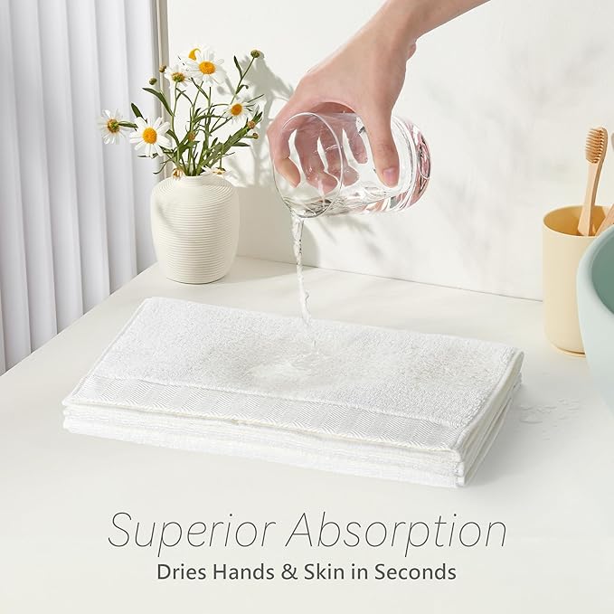 Hand Towel - 100% Cotton White Towels