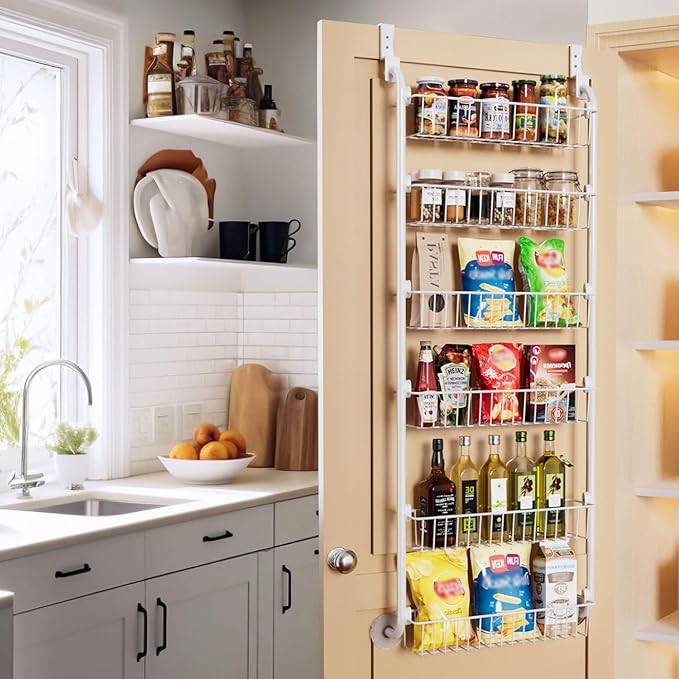 Delamu Over the Door Pantry Organizer, 6-Tier Pantry Organizers and Storage