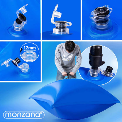 Monzana 2x XL Winter PVC Pool Cushion Chlorine Resistant Rope -20°C Double Seam Safety Valve 4 Reinforced Eyelets Cover
