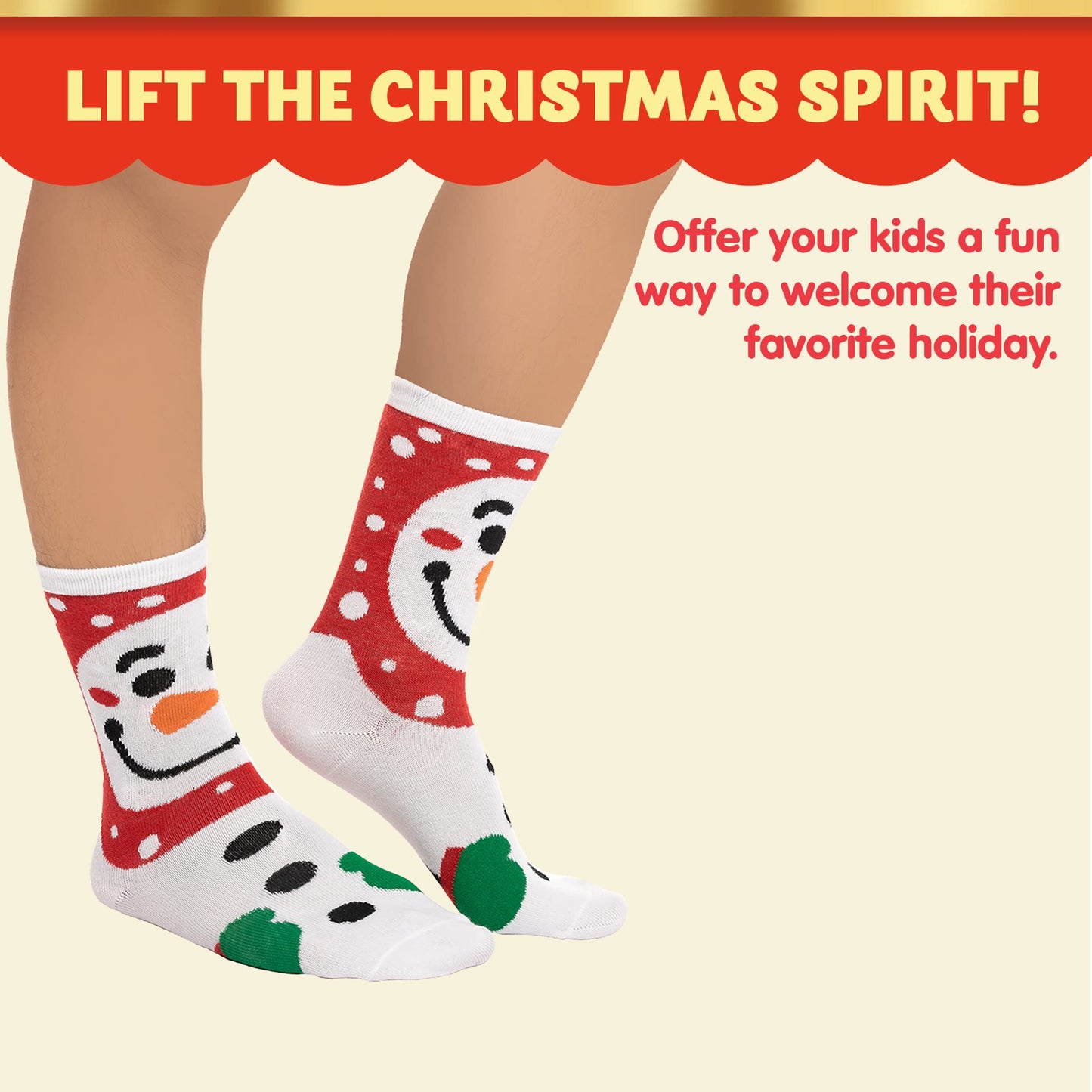 JOYIN 2025 Christmas Advent Calendar, 12 Days Christmas Warm Cotton Socks for Women Adults, Xmas Countdown Calendar with 8 Low Cut & 4 Knee High Socks, Xmas Party Favor Gifts