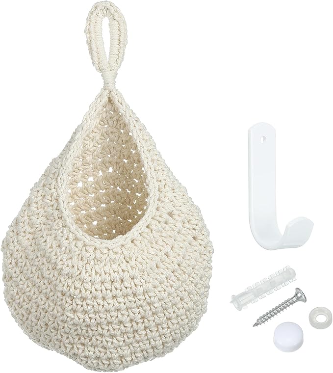 PATIKIL Hanging Fruit Baskets for Kitchen, Large Size Teardrop Home Decor
