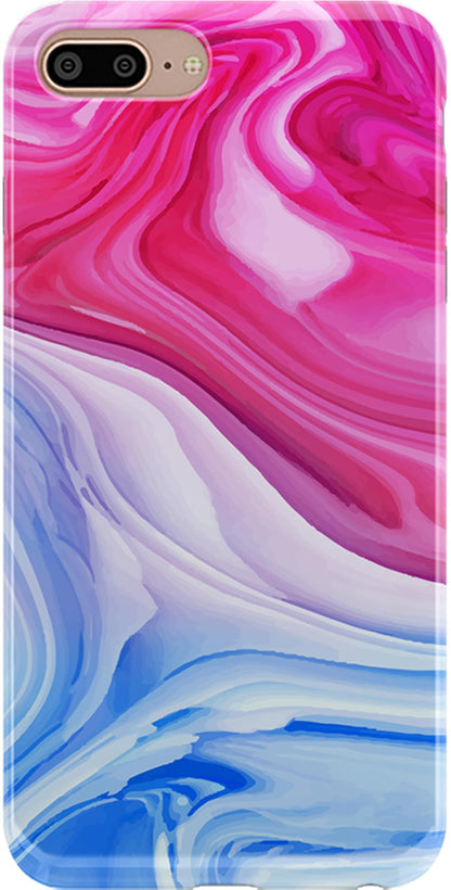 Casely iPhone 6/7/8 Plus Case | Stepping Up | Geo Rose Gold Marble | Classic Ultra Slim Design