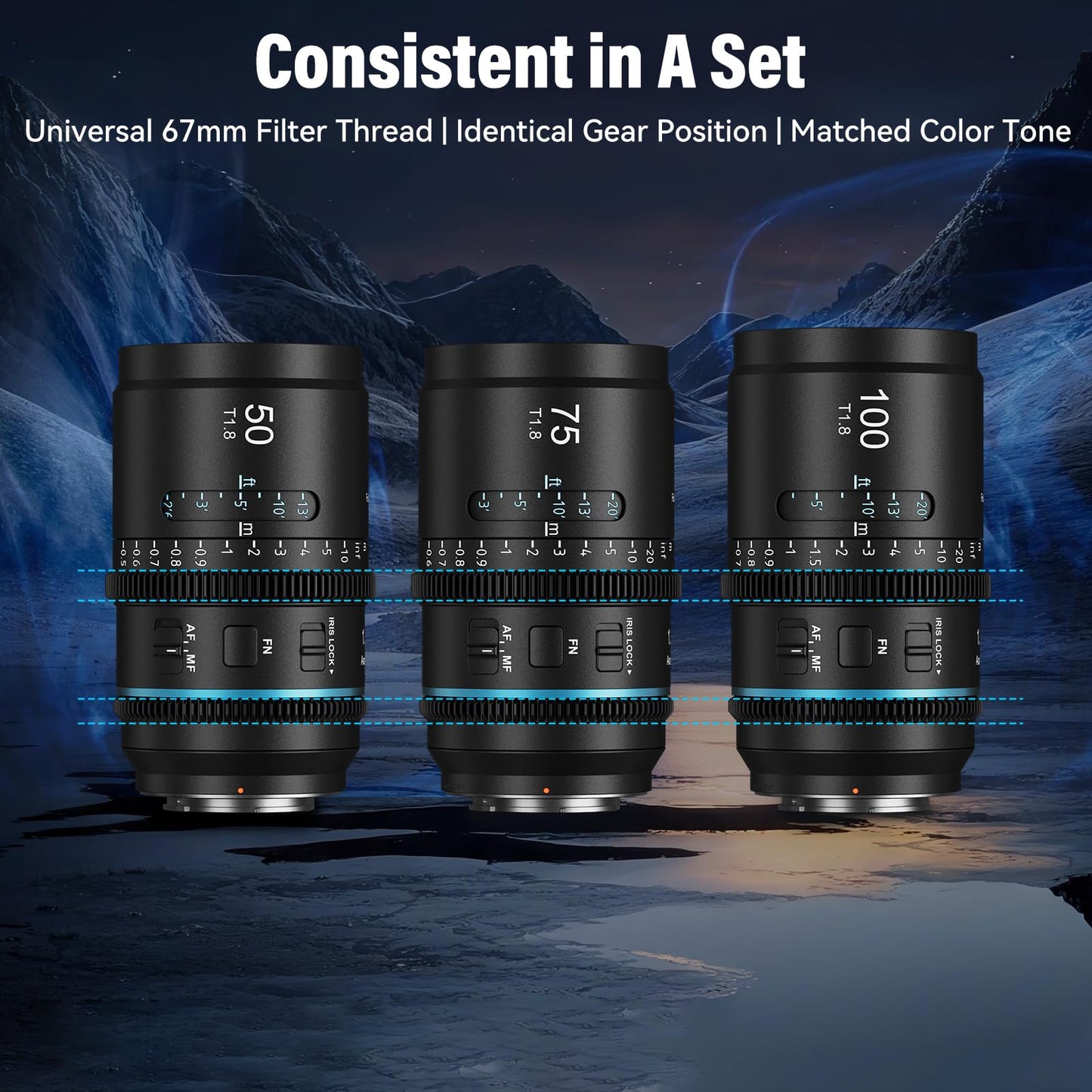 SIRUI Astra 50mm 1.33X Full Frame Auto Focus Anamorphic Cine Lens for L Mount Cameras, Lumix DC Series, FP/FPL, Leica SL Series (Neutral Flare)