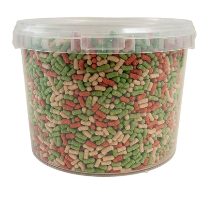 Walters Variety Sticks (5L Tub) | Pond Fish Food for Goldfish, Koi and all Cold Water Pond Fish | Nutritional Floating Fish Food Pond Sticks in Stay Fresh EasyTubs and Refill Bags