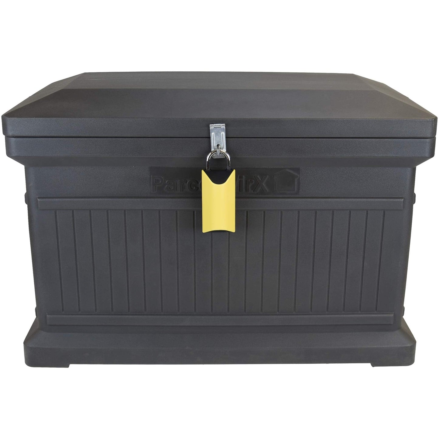 RTS Home Accents Parcelwirx Premium Horizontal Storage Cabinet/Lockable Package Delivery Box with Hinged Lid and Smart Lock, Graphite