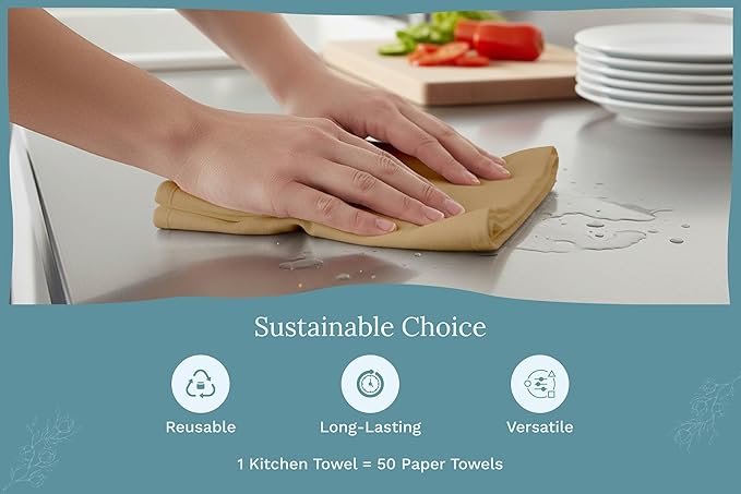 Organic Cotton Beige Flour Sack Towels