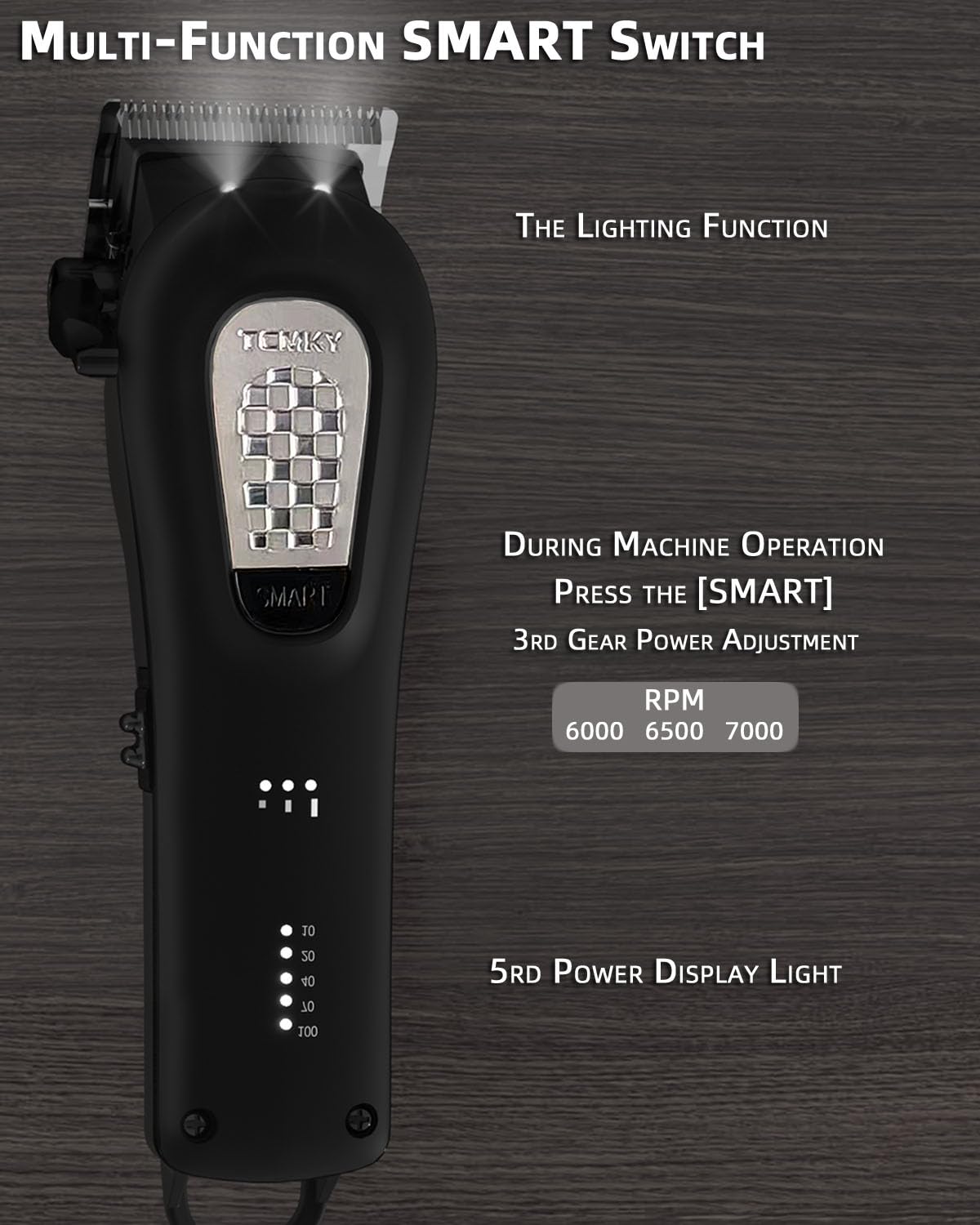 Hair Clippers for Men Professional Clippers for Men Cordless&Corded Barber Clippers for Hair Cutting & Grooming. Rechargeable Hair Trimmer Kit for Household (Red)