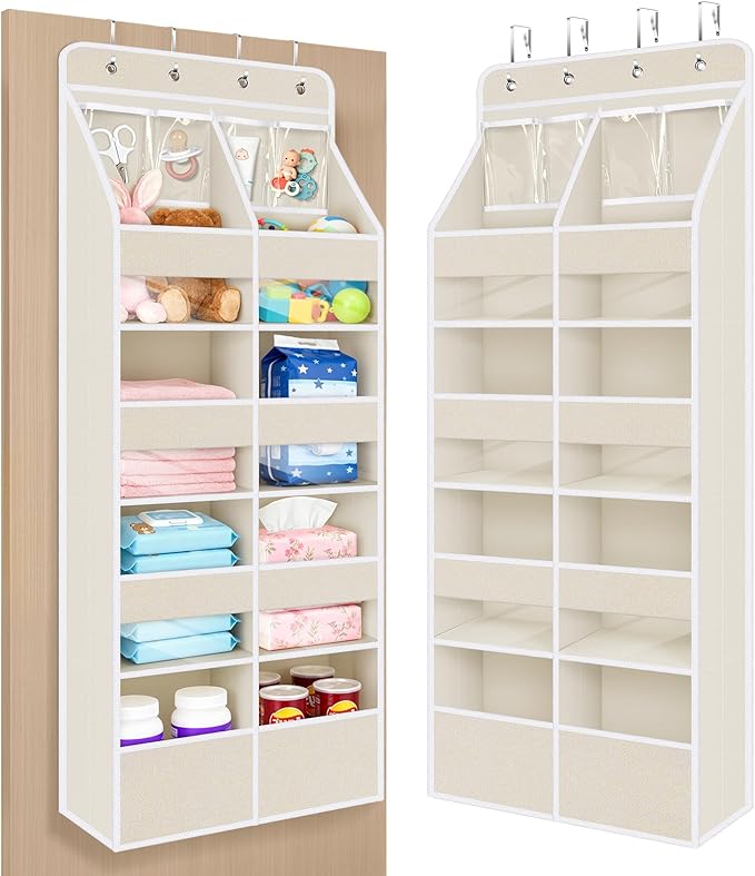 Univivi 5-Shelf Fabric Door Storage Over Door Hanging Organizer
