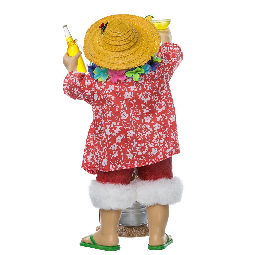 Kurt Adler Fabriche' Beach Santa, 10-Inch, Set of 2