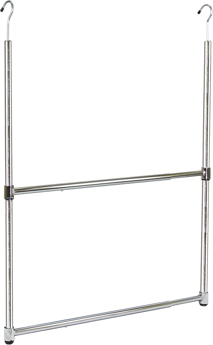 Oceanstar ACR1538C 2-Tier Portable Adjustable Rod Closet Hanger