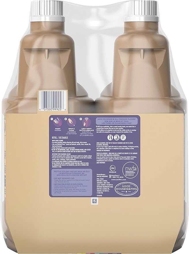 Swiffer Wetjet Wood Floor Cleaner Solution Refill, 42.2 Oz