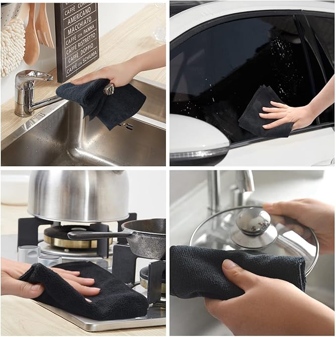 KinHwa Kitchen Washcloths for Dishes Absorbent Microfiber Dish Cloths Quick Dry