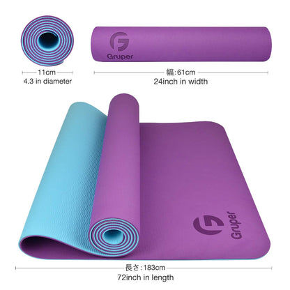 Yoga Mat Non Slip, Eco Friendly Fitness Exercise Mat with Carrying Strap,Pro Yoga Mats for Women,Workout Mats for Home, Pilates and Floor Exercises