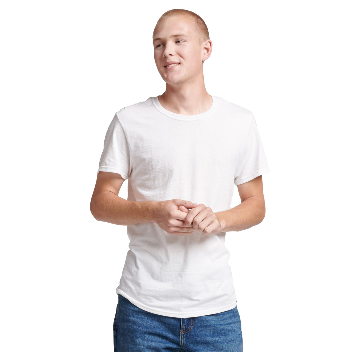 Russell Athletic Mens Cotton Performance Short Sleeve T-Shirt T Shirt, White, Medium US