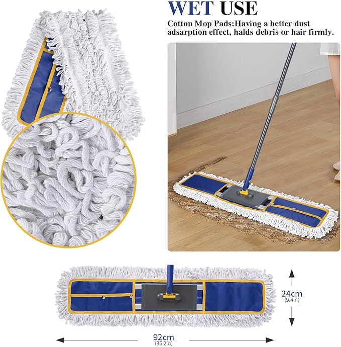 36" Commercial Mop for Floor Cleaning, Masthome Heavy Duty Industrial Mop