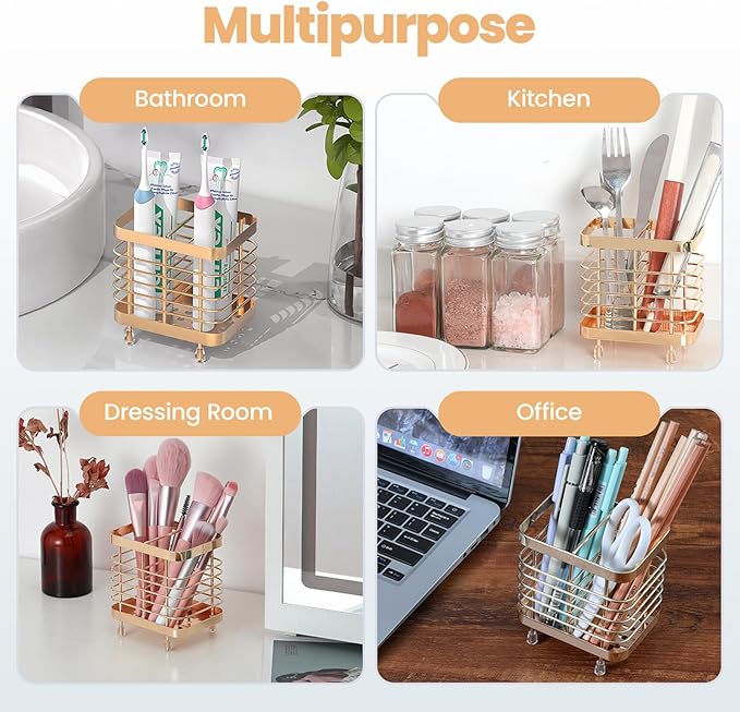 Luxspire Toothbrush Holders for Bathroom, Stainless Steel Electric Toothbrush