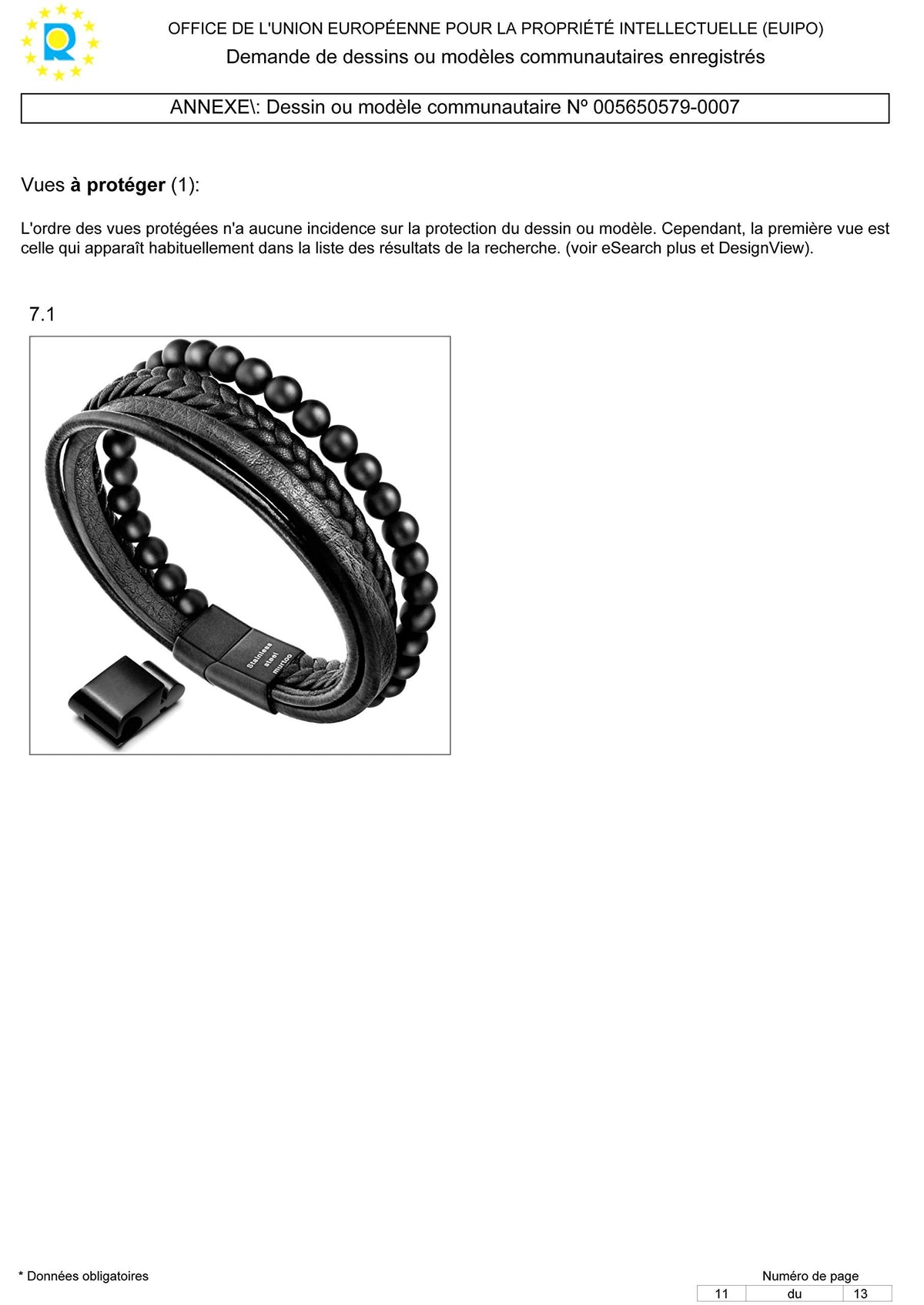 murtoo Mens Bead Leather Bracelet, Natural Bead, Steel and Leather Bracelet for Men Christmas Gift (black onyx bead)