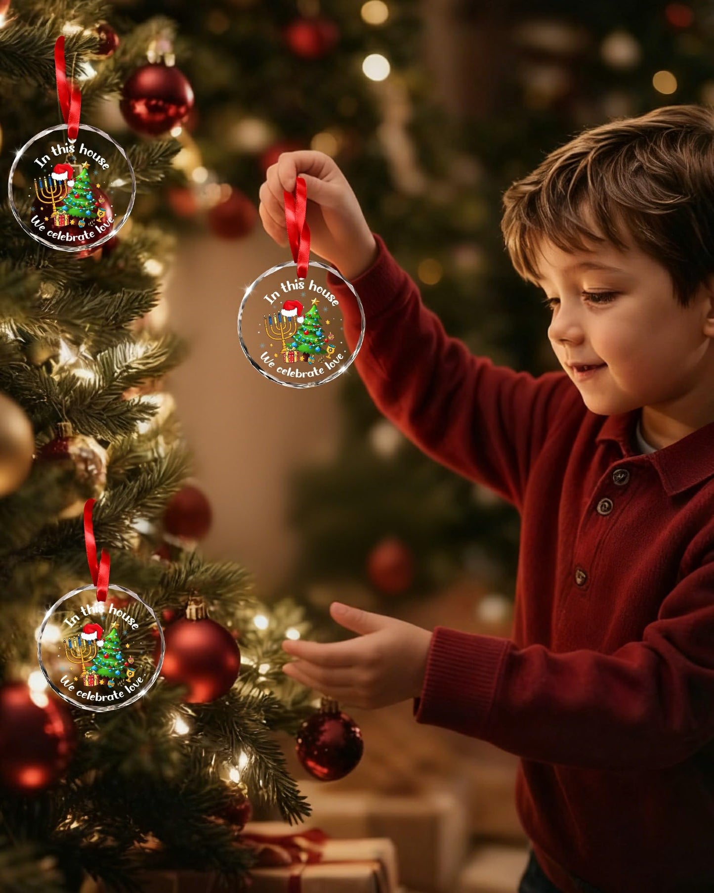 Hanukkah Gifts for Women Men- Hanukkah Christmas Tree Ornaments 2025, Jewish Gifts Spiritual for Men Women, Merchandise Holiday Decor Indoors Home House Decorations