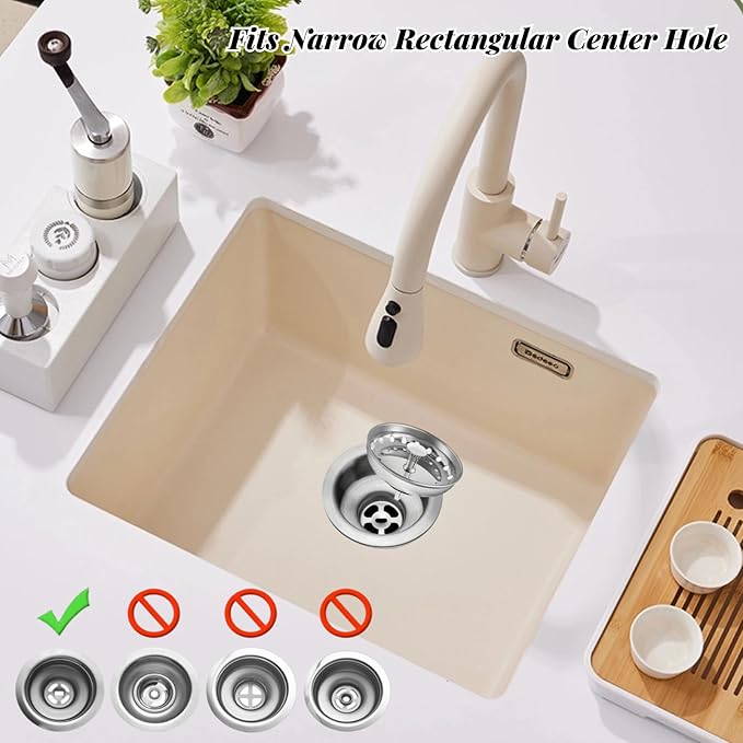 2 Pack Kitchen Sink Strainer & Stopper Combo