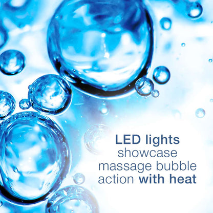 Conair Waterfall Pedicure Foot Spa Bath with Blue LED Lights, Massaging Bubbles and Massage Rollers, Blue/White