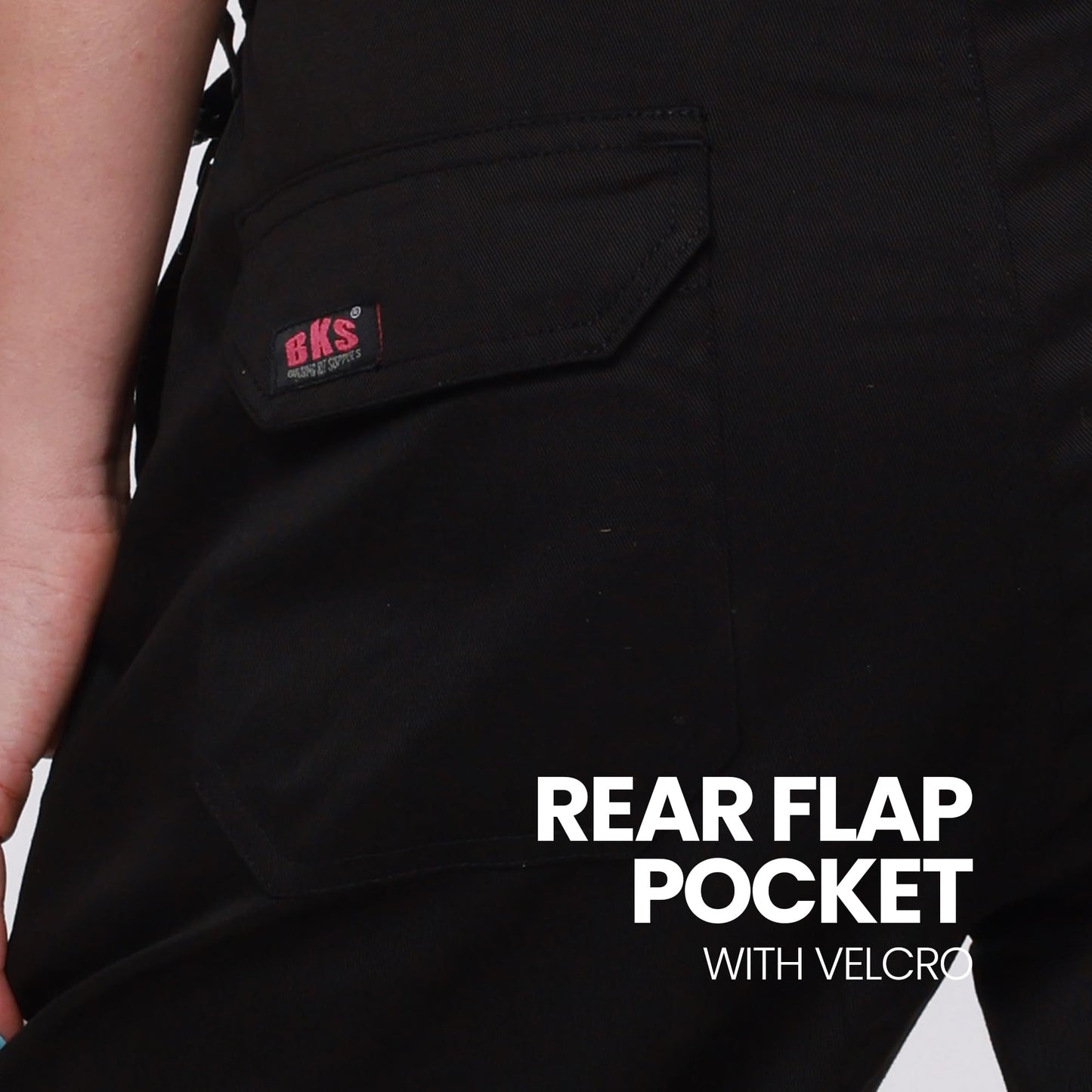 BKS Ladies Cargo Knee Pad Work Trousers (Black - 10 Short)