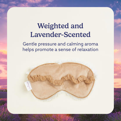 warmies Microwavable Eye Mask for Warmth & Comfort - Heating & Cooling Compress for Calming Relaxation - Weighted & Heated Eye Mask with Scented Lavender for Sleeping - Gray
