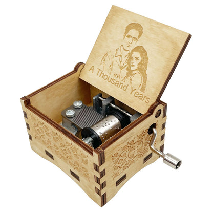 Trails Outdoor A Thousand Years Music Box Hand Crank Unique Wooden Musical Box Gifts for Christmas Birthday(A Thousand Years)