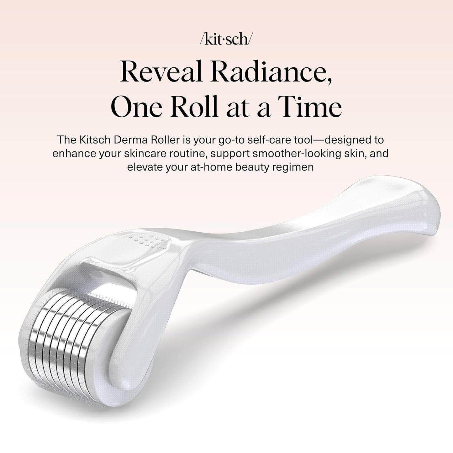 Kitsch Derma Roller – Skin Care Tool & Face Roller for Boosting Absorption of Serums & Oils - Beard Derma Roller for Men - Easy-to-Use Beauty Roller for Skin, Beard & Hair Growth
