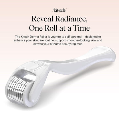 Kitsch Derma Roller – Skin Care Tool & Face Roller for Boosting Absorption of Serums & Oils - Beard Derma Roller for Men - Easy-to-Use Beauty Roller for Skin, Beard & Hair Growth