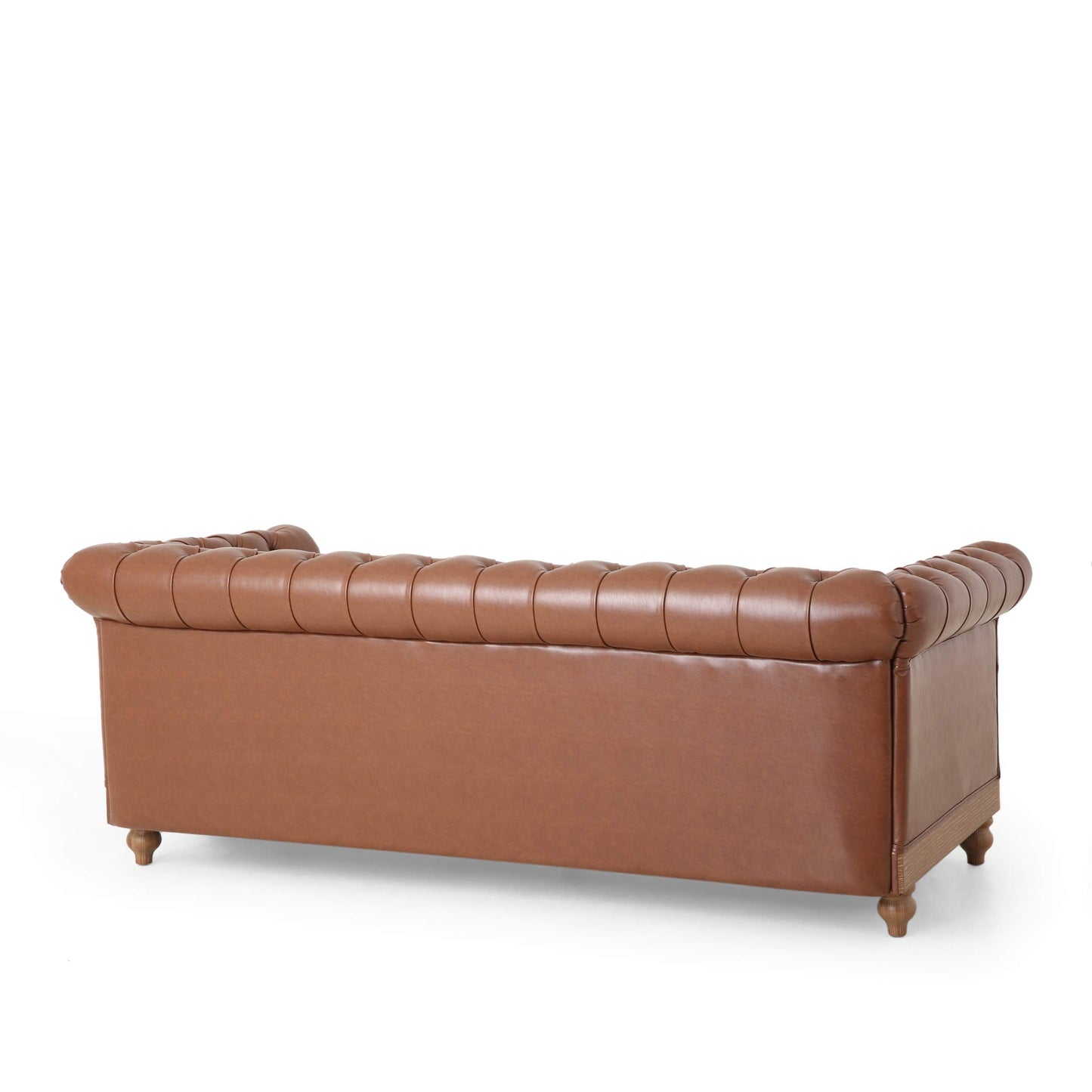 Christopher Knight Home Castalia Sofas, Cognac Brown + Natural