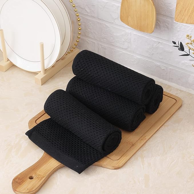 Homaxy 100% Cotton Waffle Weave Kitchen Towels, 13 x 28 Inches Super Absorbent