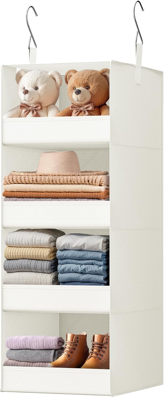 GRANNY SAYS 4-Shelf Hanging Organizer, Closet Hanging Shelves, Closet Hanging