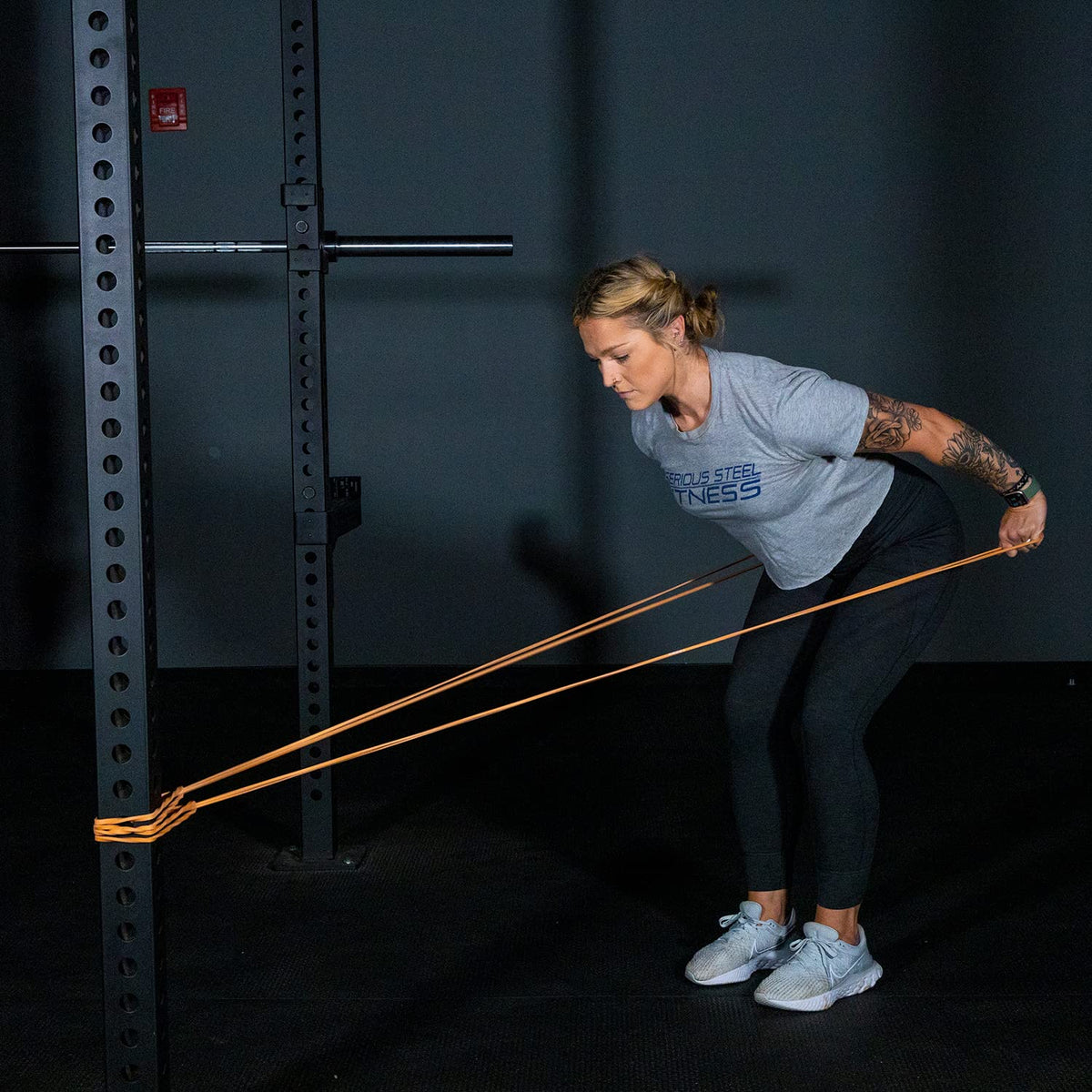 SERIOUS STEEL FITNESS Assisted 41" Pull-Up Band, Resistance & Stretching, Powerlifting & Pull-ups (#0 Orange - Single Band)